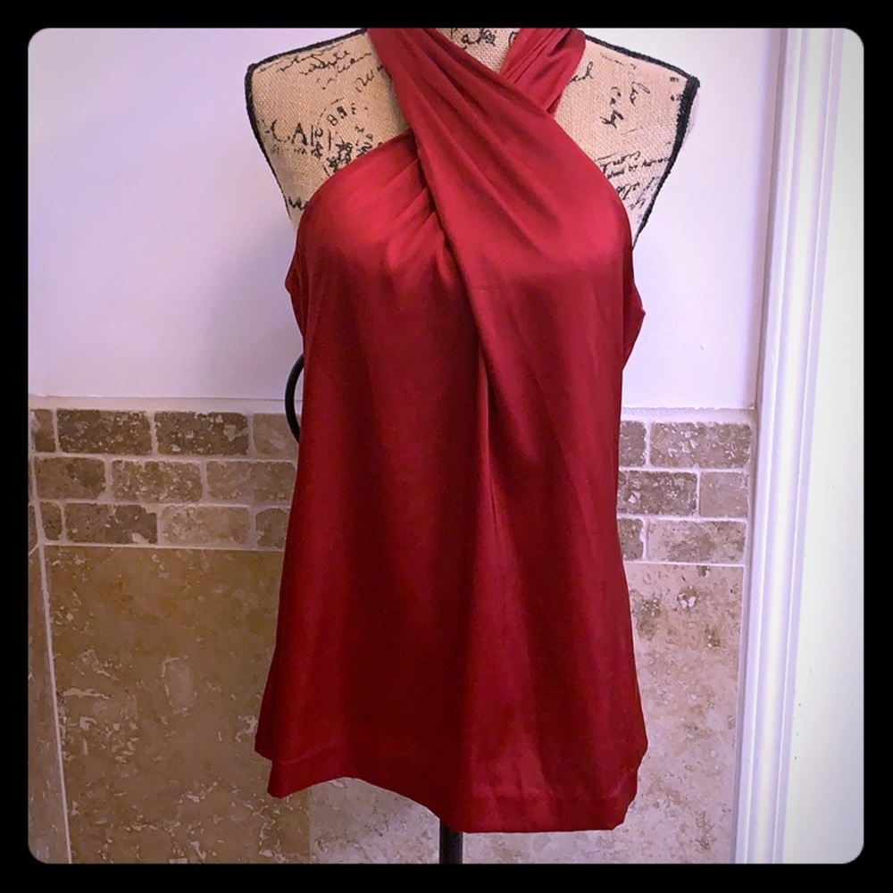 Red Ann Taylor Halter Top